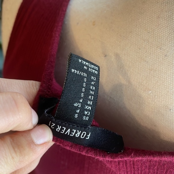 Deep red bodycon short dress tight fitted - Picture 4 of 4